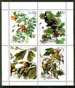 Udmurtia Republic 1999 John Audubon Birds #2 perf sheetlet containing 4 values unmounted mint