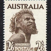 Australia 1965 Aborigine 2s6d sepia (no wmk) unmounted mint SG 253b*