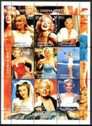 Madagascar 1999 Marilyn Monroe perf sheetlet containing complete set of 9 values unmounted mint