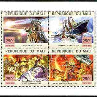 Mali 1999 Events of the 20th Century #1 perf sheetlet containing 4 values unmounted mint (Halley's Comet, Titanic, San Francisco Earthquake & Mt Pelee Volcano)