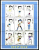 Mongolia 1999 Betty Boop perf sheetlet containing complete set of 9 values unmounted mint
