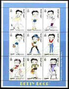 Mongolia 1999 Betty Boop perf sheetlet containing complete set of 9 values unmounted mint