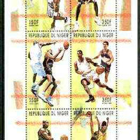 Niger Republic 1999 Basketball perf sheetlet containing complete set of 6 values unmounted mint