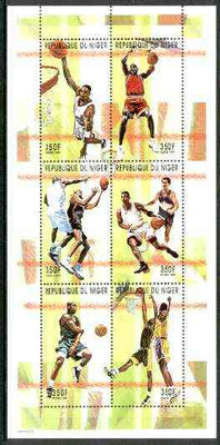 Niger Republic 1999 Basketball perf sheetlet containing complete set of 6 values unmounted mint