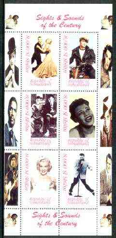 Kyrgyzstan 1998 Dinosaurs perf sheetlet containing complete set of 6 unmounted mint