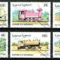 Sahara Republic 1999 Locomotives complete set of 6 values fine cto used*