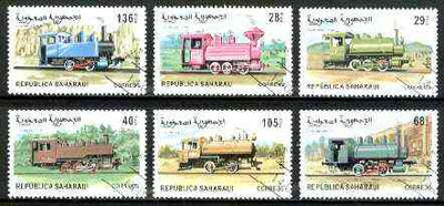 Sahara Republic 1999 Locomotives complete set of 6 values fine cto used*