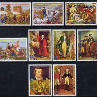 Equatorial Guinea 1975 USA Bicentenary (1st issue - Paintings of US history) set of 9 cto used*