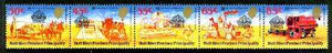 Cinderella - Hutt River Province 1984 15th Anniversary of Secession unmounted mint strip of 5 (opt on 14th Anniversary - Farm Machinery)