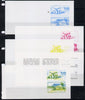 Lesotho 1983 Fungi 10s & 30s values in booklet pane x 5 imperf progressive proofs comprising the 4 individual colours plus yellow & blue, scarce (as SG 532c)