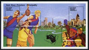 Cinderella - Hutt River Province 1984 Australian Football m/sheet containing set of 4 values unmounted mint