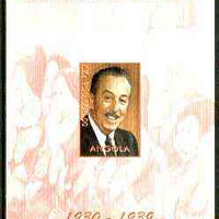 Angola 1999 Countdown to the Millennium #04 (1930-1939) imperf souvenir sheet (Walt Disney & 7 Dwarfs) unmounted mint