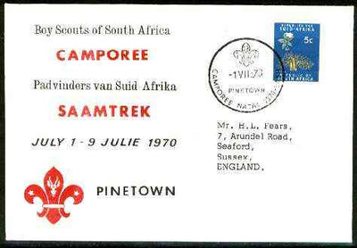 South Africa 1970 Commemorative cover for Natal Camporee with special illustrated cancel