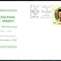 Jersey 1973 Commemorative cover for 65th Anniversary of Scouting in Jersey with special illustrated cancel