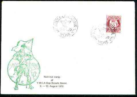 Norway 1970 Commemorative cover for Kfum Landsleir National YMCA Scout Camp with special illustrated cancel