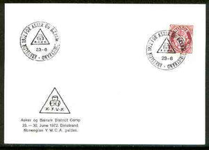 Norway 1972 Commemorative card for Asker og Baerum District YWCA Guide Camp with special illustrated cancel