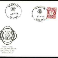Norway 1968 Commemorative card for Heddal National Girl Guide Camp with special illustrated cancel
