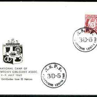 Norway 1969 Commemorative card for Leiren National Girl Guide Camp with special illustrated cancel