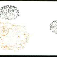 Portugal 1973 illustrated cover (Map) for 16th Angra Scout Jamboree, 20c Windmill stamp with special 'Broadcast' cancel