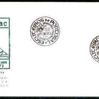 Portugal 1973 illustrated cover (Ship) for 12th Porto Scout Camp, 20c Windmill stamp with special cancel