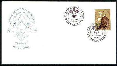 Portugal 1972 Commemorative cover for Scout Stamp Exhibition (60 Years of Scouting) with 20c Windmill stamp with Special,cancel