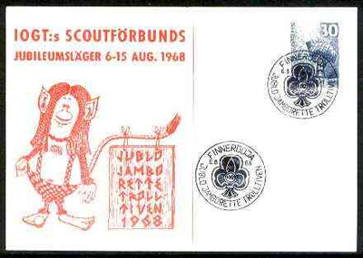 Norway 1968 Commemorative card for Trolltiven Jublo Jamboree with special illustrated cancel