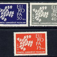 Turkey 1961 Europa set of 3 unmounted mint (SG 1960-62)
