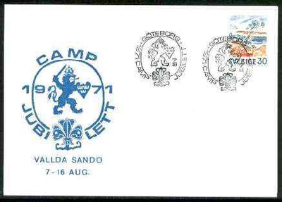 Sweden 1971 Commemorative card for Göteborg Scout Camp Jubilett with special illustrated cancel