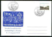 Sweden 1970 Commemorative card for Trehörnslägret Scouts with special illustrated cancel