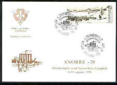 Sweden 1970 Commemorative card for Goteborg 'Snorre 70' Scouts with special illustrated (Viking Boat) cancel