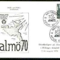 Sweden 1970 Commemorative card for 'Almo 70' Scouts with special illustrated (Map) cancel