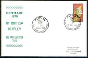 Denmark 1970 Commemorative cover for Kliplev Scout Camp with special illustrated cancel