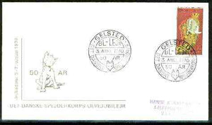 Denmark 1970 Commemorative cover for Gelsted Scouts 50th Anniversary with special illustrated (Wolf) cancel