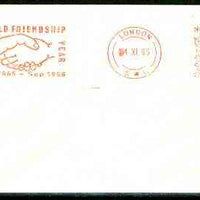 Great Britain 1965 cover with Scouts' World Friendship Year meter cancel