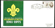 Guernsey 1971 Commemorative cover for Guernsey Scouts Diamond Jubilee with special illustrated cover