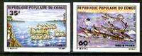 Congo 1977 Pirogue Racing set of 2 imperf from limited printing unmounted mint, as SG 552-53*