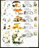 Rumania 1994 Mushrooms complete set of 14 deluxe edition postal stationery cards (30L values) each with 'mushroom' cancellation (Limited edition)
