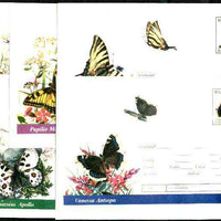 Rumania 1994 Butterflies set of 5 illustrated postal stationery envelopes (60L values) unused and pristine (limited edition)