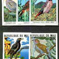 Mali 1978 Birds set of 5, imperf from limited printing unmounted mint as SG 632-36