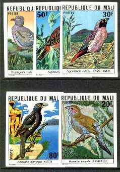 Mali 1978 Birds set of 5, imperf from limited printing unmounted mint as SG 632-36