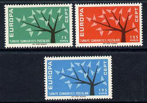 Turkey 1962 Europa set of 3 unmounted mint (SG 1983-85)