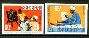 Senegal 1977 Literacy Week set of 2 imperf from limited printing , as SG 638-39*