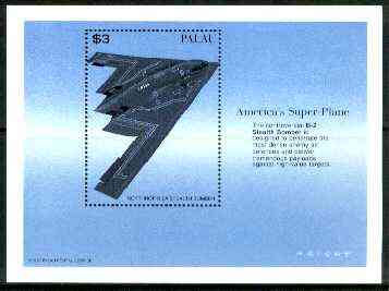 Palau 1996 Northrop B-2A Stealth Bomber perf m/sheet unmounted mint, SG MS 1097