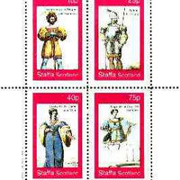 Staffa 1982 French Revolution Costumes #01 perf sheet containing set of 4 values unmounted mint
