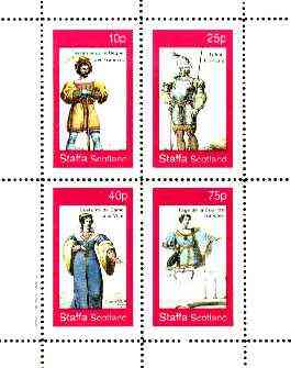 Staffa 1982 French Revolution Costumes #01 perf sheet containing set of 4 values unmounted mint
