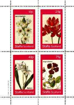 Staffa 1982 Flowers #33 (Star of Bethlehem, Ixia, Babiana & Virgin's Bower) perf set of 4 values unmounted mint