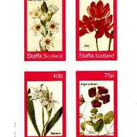 Staffa 1982 Flowers #33 (Star of Bethlehem, Ixia, Babiana & Virgin's Bower) imperf set of 4 values unmounted mint