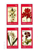 Staffa 1982 Flowers #33 (Star of Bethlehem, Ixia, Babiana & Virgin's Bower) imperf set of 4 values unmounted mint