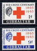 Gibraltar 1963 Red Cross Centenary set of 2 unmounted mint, SG 175-76*