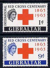 Gibraltar 1963 Red Cross Centenary set of 2 unmounted mint, SG 175-76*